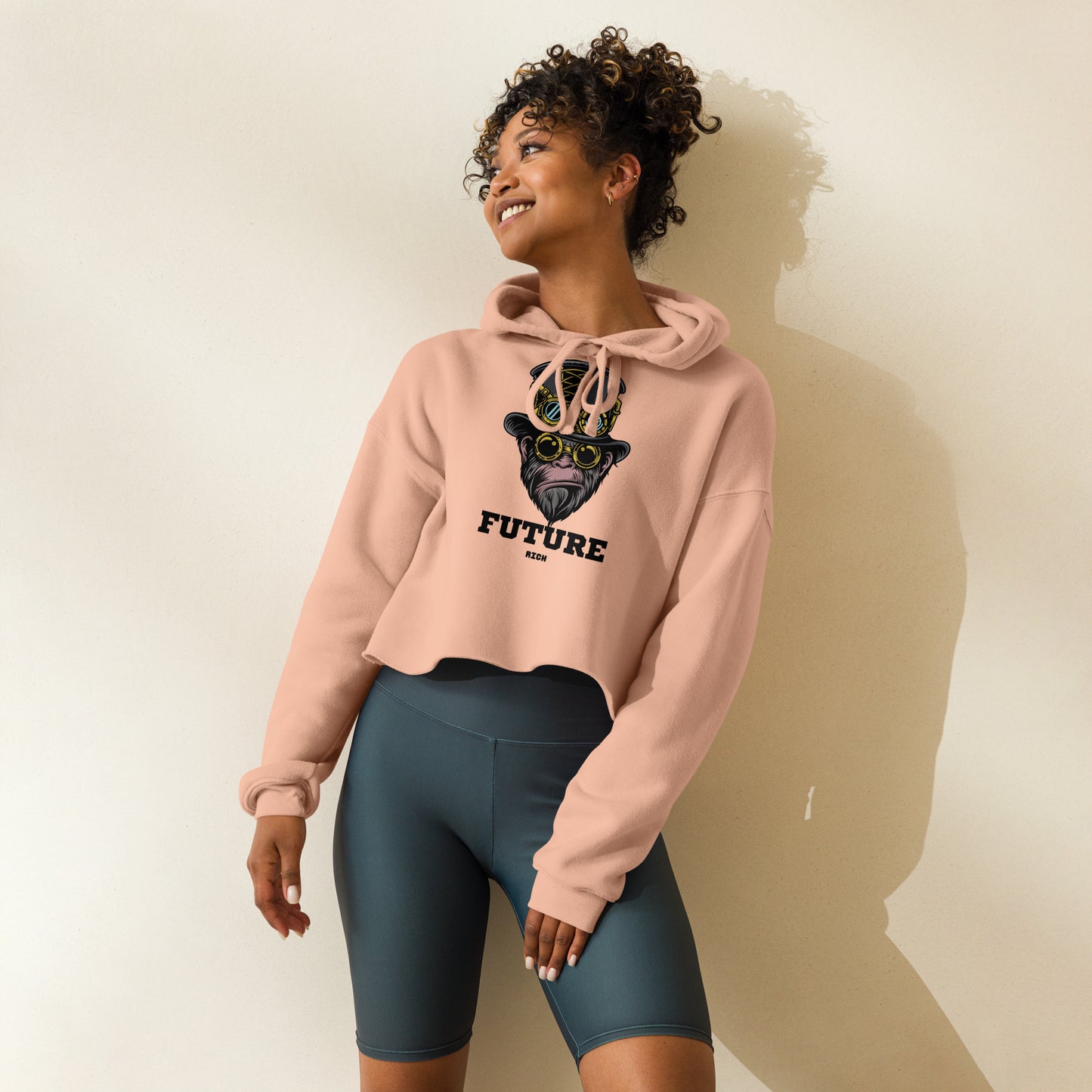 Money Monkey Crop Hoodie