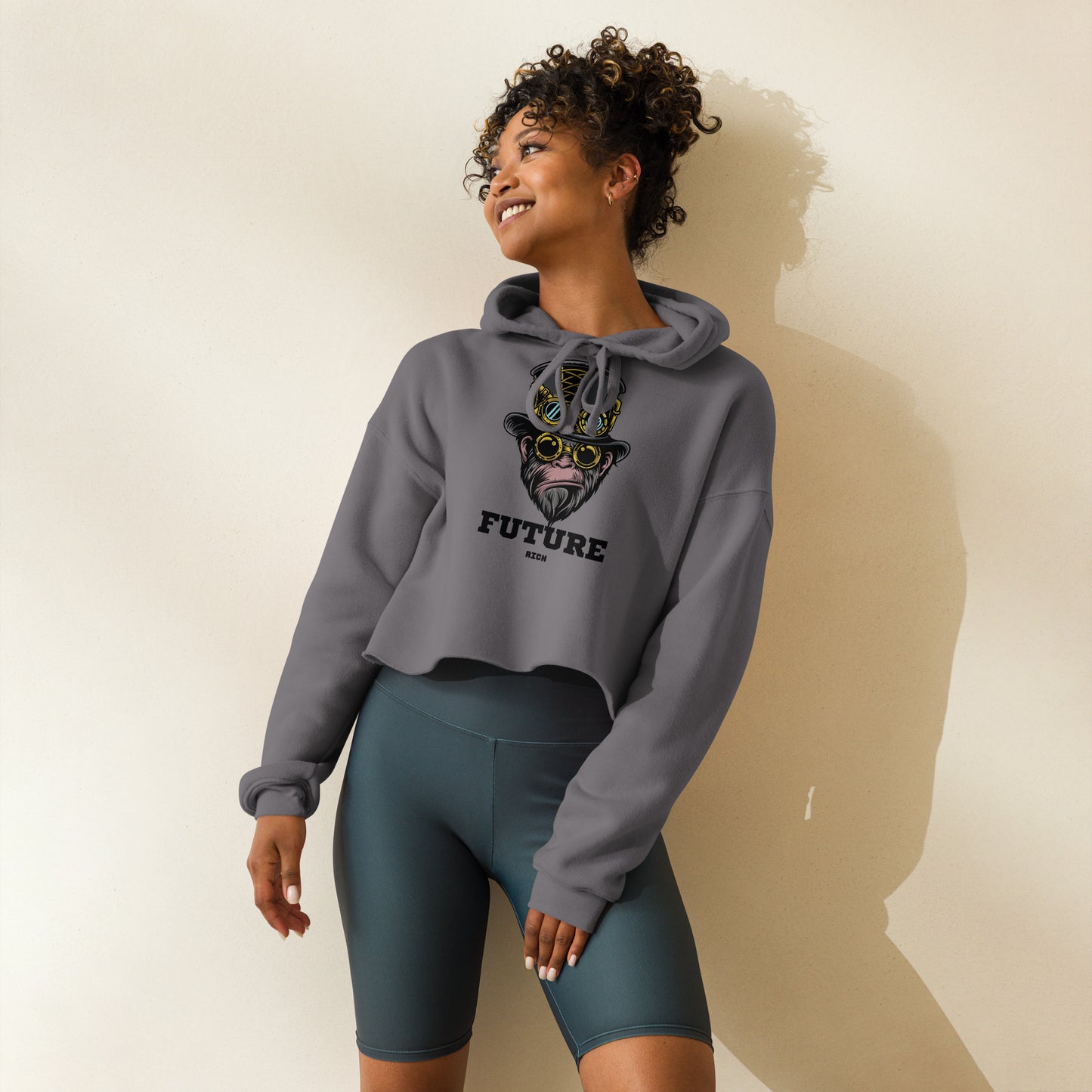 Money Monkey Crop Hoodie